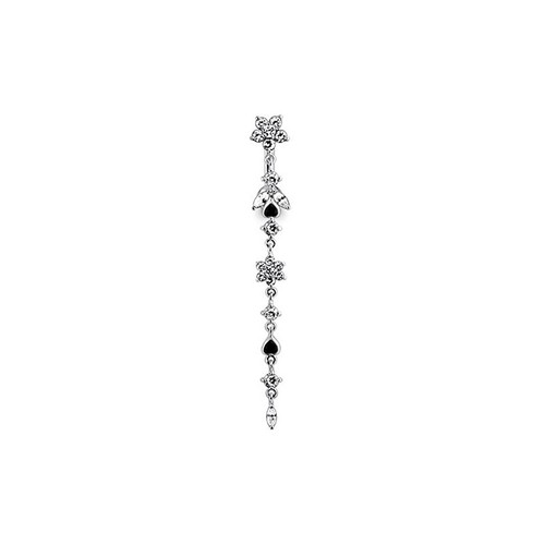 5 Couleurs Disponibles Piercing nombril acier inversé fleur pendant long