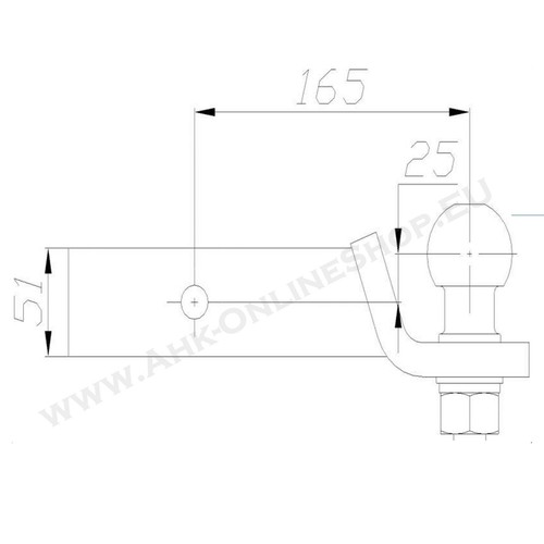 DODGE Ram 2500 gancio di traino 2/" 51x51 mm AHK indentazione US Adattatore Veicoli