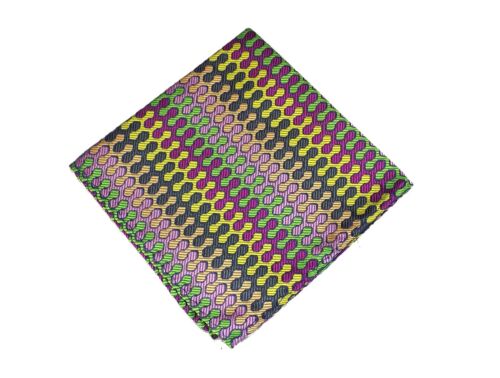 $75 New Dragon Skin Green Pink Gold Lord R Colton Masterworks Pocket Square
