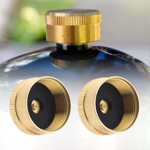 4x Solid Brass Cap 1 LB Propane Bottle Gas Tank Cylinder Cap For Camping Stove
