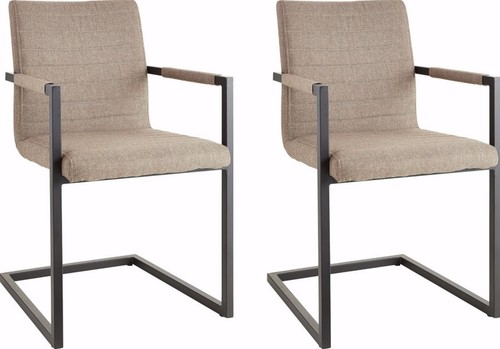 2x Freischwinger Esszimmerstuhl Schwingstuhl Konferenzstuhl Metall türkis creme