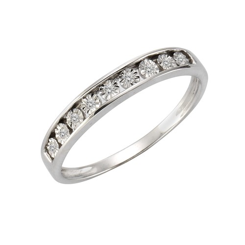 Sterling Silber Diamant weiß Natürlich Damen Glänzend 0,04 Celesta Ring 925//