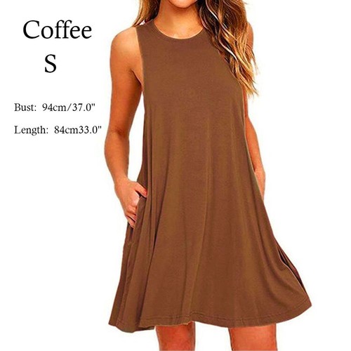 kleider frauen im sommer plus size taschen ärmellose solide weste tank swing