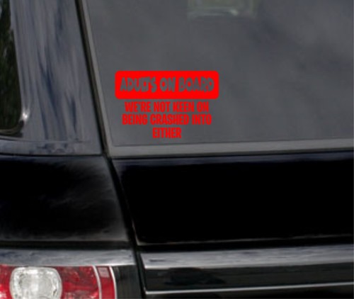 Adults ON BOARD VW dub r32 euro vag Jap JDM Funny bumper Car Sticker Vinyl