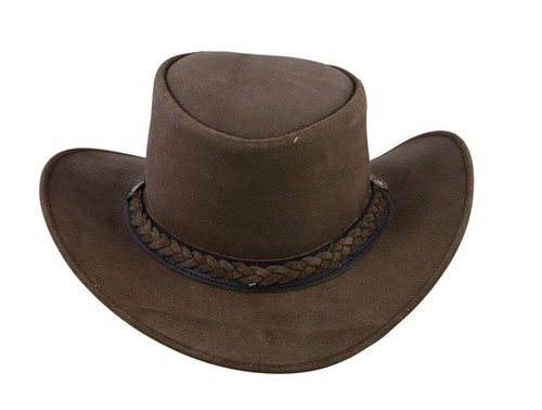 LEATHER HATS COWBOYS WESTERN STYLE BUSH HATS TOP QUALITY