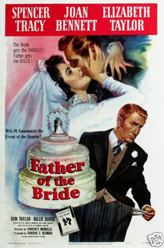 Father of the bride Spencer Tracy Vintage movie poster