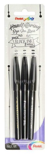 Pentel Touch XSES15//3 Sign Pen Brush Calligraphy Pen with Flexible Brush Nib 3 L