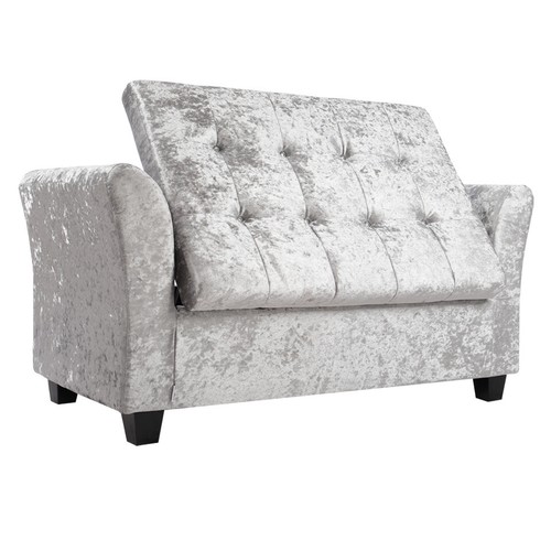 Large Upholstered Ottoman Window Seat Diamante Storage Box Footstool Bench Chair