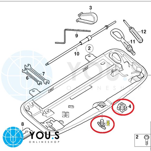 Gewindeeinsatz Kofferraum Verschlussschraube BMW E32 E34 E38 E39 E46 E60 E65
