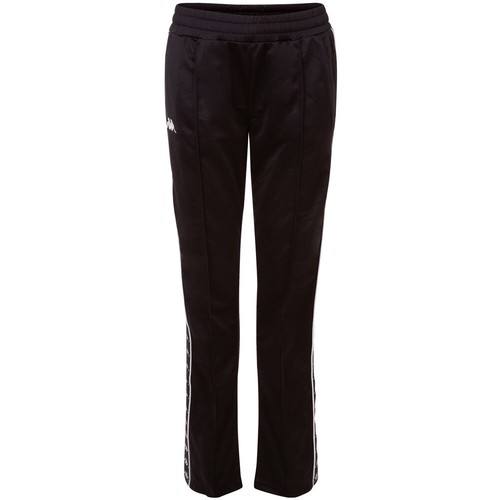 Kappa Authentic Florentin Hommes Sport Fitness Entraînement Pantalon Noir Rouge Blanc