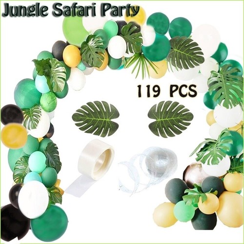 119Pcs Jungle Safari Theme Party Balloon Arch Forest Latex Ballon Garland Set