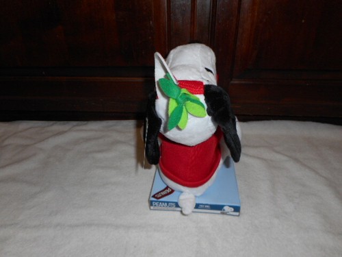 Musical Snoopy Christmas Plush Peanuts Animated Joe Mistletoe Blows Kisses NWT