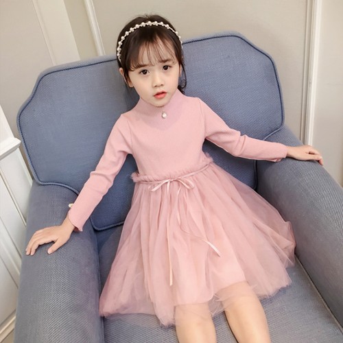 Kinder Kleid Herbst Frühling Perlen Mädchen Prinzessin Kleid Prom Party C332 HC