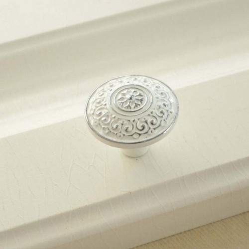 Dresser Handles White/&Silver Pulls Knobs Black Cabinet Knob Cupboard Handle