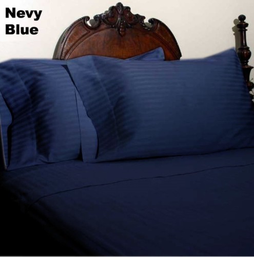 Details about / Glorious Bedding Select Item Egyptian Cotton 1000 TC US Sizes Navy Blue Pattern