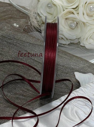 0,30 €//m rose vieux rose bordeaux 3 mm Mariage Luxe Satin Lavable 5 M ruban SATIN