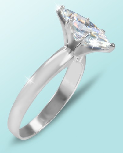 2 ct Marquise Ring Extra Brilliant C Z Imitation Moissanite simulant SS Size 9