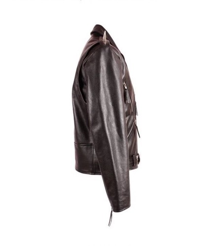 Men/'s Black GHOST RIDER Movie Casual Real Hide Biker Motorcycle Leather Jacket