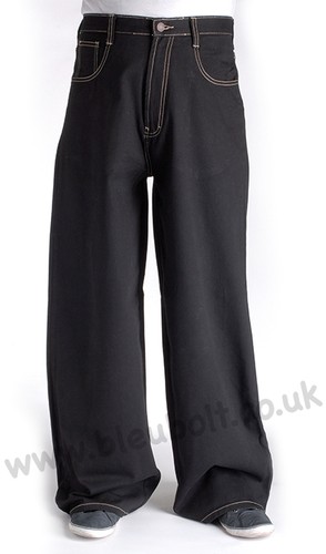 Bleubolt 24/" Hem Skater Baggy Trousers Loose Fit Jeans in 5 Colours Style 2285