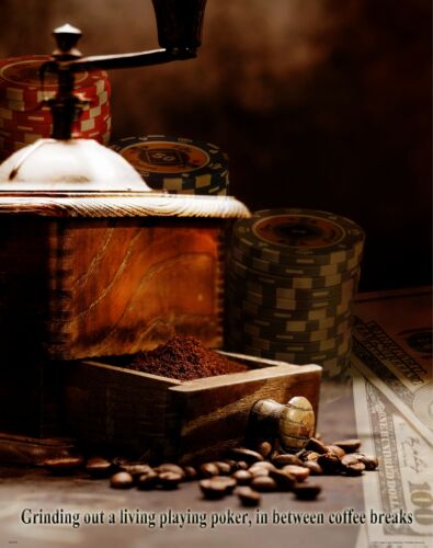 Area 51 Poker Motivational Poster Art Print Texas Holdem Coffee Grinder WSOP