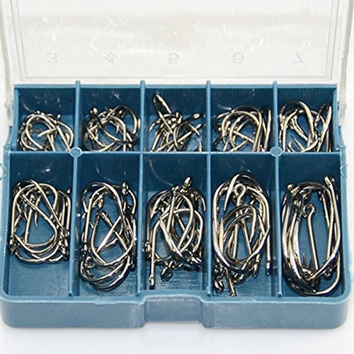 Angelhaken 70-Teilig Karbonstahlhaken Jig Big Fish Set GrößE 3-12 C1G7