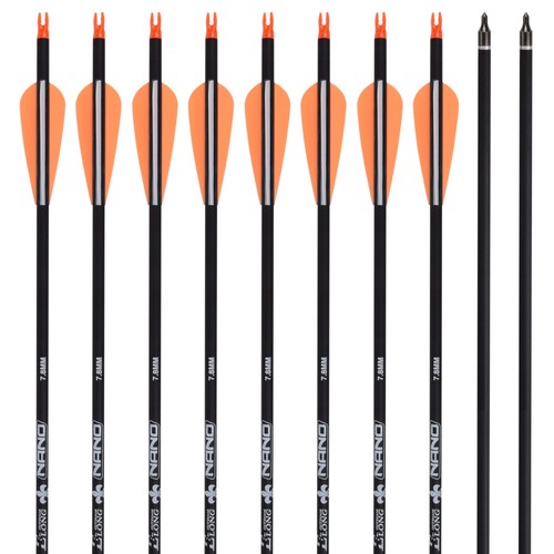 Details about / 12Pcs 28//30 Carbon Arrows 7.8mm for Compound Recurve Bow Target Hunting Shooting