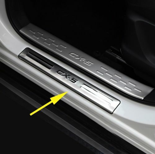 Mazda CX5 CX-5 2014-2017 CHROME DOOR SILL SCUFF PLATE GUARD TRIMS PROTECTOR