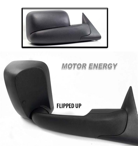 94-01 DODGE RAM 1500 2500 3500 TOWING ADJUSTABLE EXTEND MANUAL SIDE MIRROR BLACK