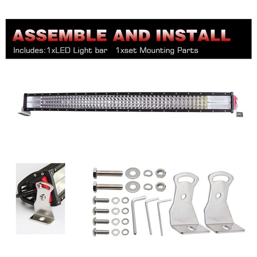 4 ROW 42INCH 2400W LED WORK LIGHT BAR SPOT FLOOD TRUCK SUV OFF ROAD Tractor 4WD