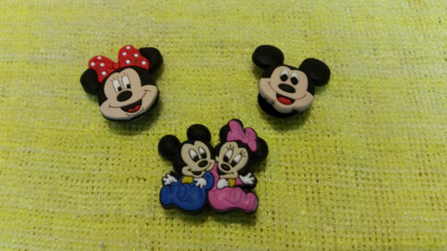 FAST USA SHIPPING!! Set of 3 ! MICKEY /& MINNIE MOUSE shoe charms//cake toppers!