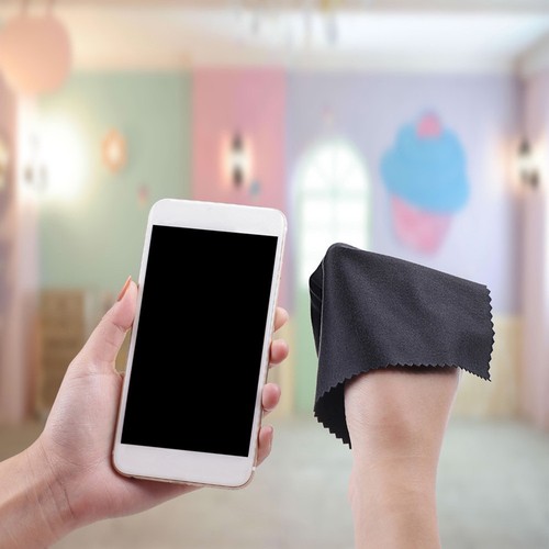 10Pcs//Set Black Premium Microfiber Cleaning Cloths for Camera Lens LCD Screen