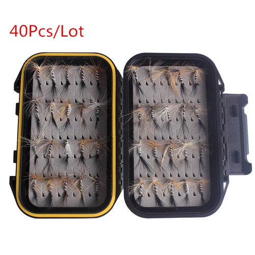 40 pcs Mouche de Pêche Mouches Kit Mouches de Pêche Mouches Mouillées