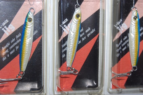 3 lures jigs yo zuri l-jack jig 12g 7//16oz 2/" pearl white blue yellow f219-w96