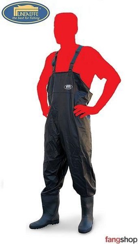 Lineaeffe PVC Wathose black schwarz 40 41 42 43 44 45 46 leicht bequem günstig