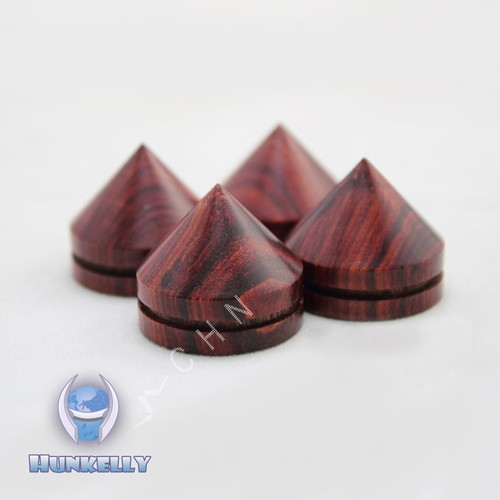 Pads 0.91/" Wooden 4 pcs spikes Rosewood Speaker Isolation feet 23mm