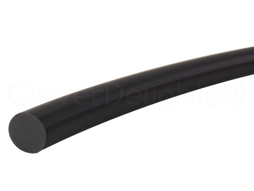 5mm 3//16/" 10 25 yardas-Craft Joyería Home - Negro Cable de goma sólido