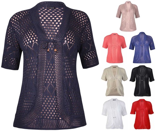 da donna lavorato a maglia coprispalle top da donna taglia 14-24