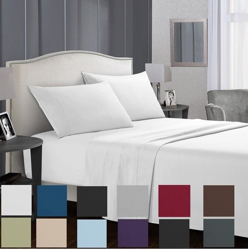Dreaming Casa 1800 Count Deep Pocket Fitted Sheet Bed Sheet Set