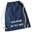Personalised Cotton Drawstring Bag PE Gym Kit School P.E Kids Sport Rucksack FDC