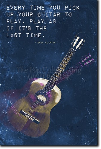Guitarra Póster motivacional 7-Pick Up And Play-Impresión Fotográfica aprender motivación