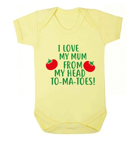baby vest birthday baby shower daughter son 5560 I love my mum from my head to