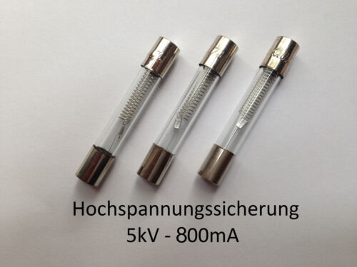 3x fusibile per microonde 5kv 0,8a 800ma ad alta tensione backup HV 5000v fuse