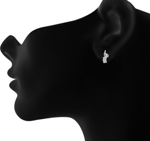 Details about / CLUSTER 14K WHITE GOLD FINISH 925 STERLING SILVER FANCY WEDDINGS GIFT EARRINGS