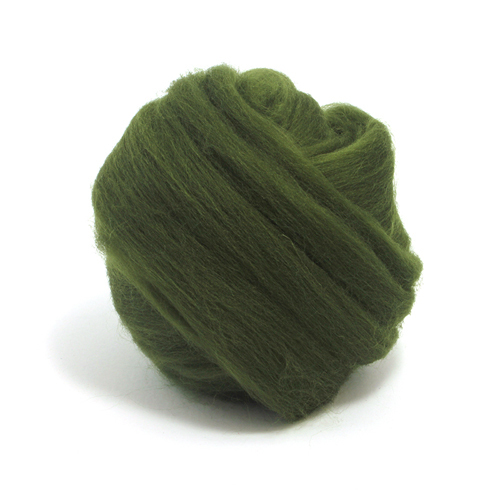 50g teint laine mérinos top willow vert foncé dreads 64/'s spinning feutrage roving
