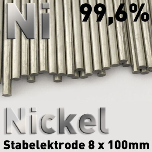 Nickel-Rundmaterial 8mm Durchmesser x 100mm Reinheit 99,6% Ni Element Reinmetall 
