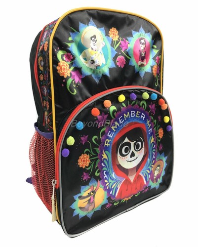 Disney Coco Black Backpack School Book Bag Backpack 16/" for Kids