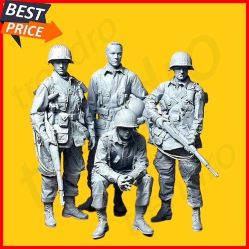 1//35 Resin Figure Model Kit US Soldiers Infantry Normandy WWII Unpainted Unassam