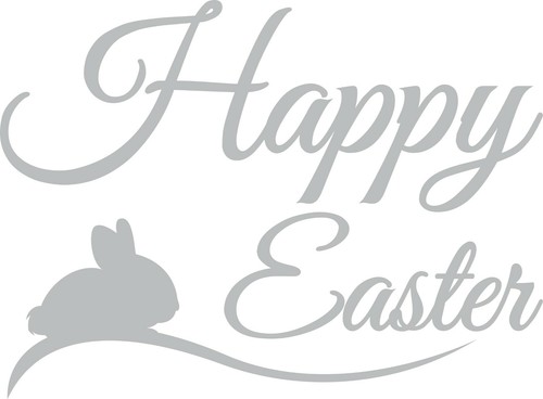 Window Wall Vehicle Display Happy Easter Rabbit Decal Vinyl Sticker shop display