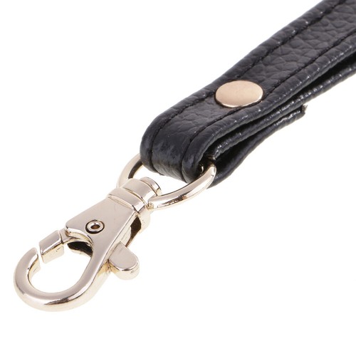 Genuine Leather Replacement Wristlet Strap For Clutch Purse Handbag Black