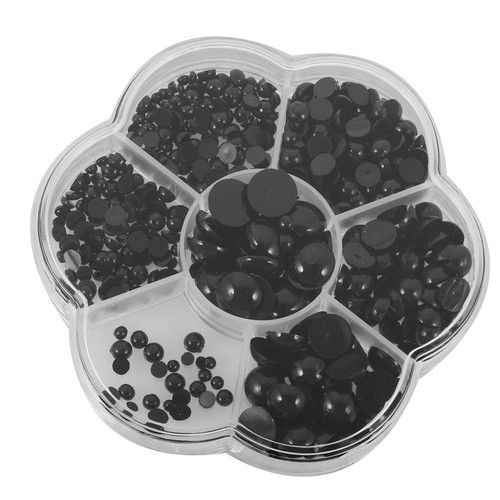 510pcs Round Flat Black Eyes Plastic Safety Eyes for Dolls Bear Toy 3-12mm